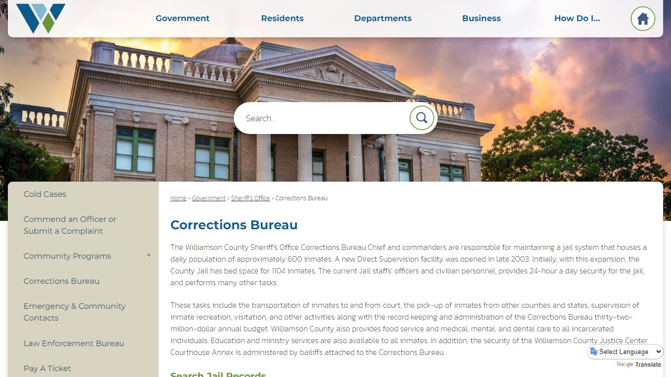 Corrections Bureau | Williamson County, TX